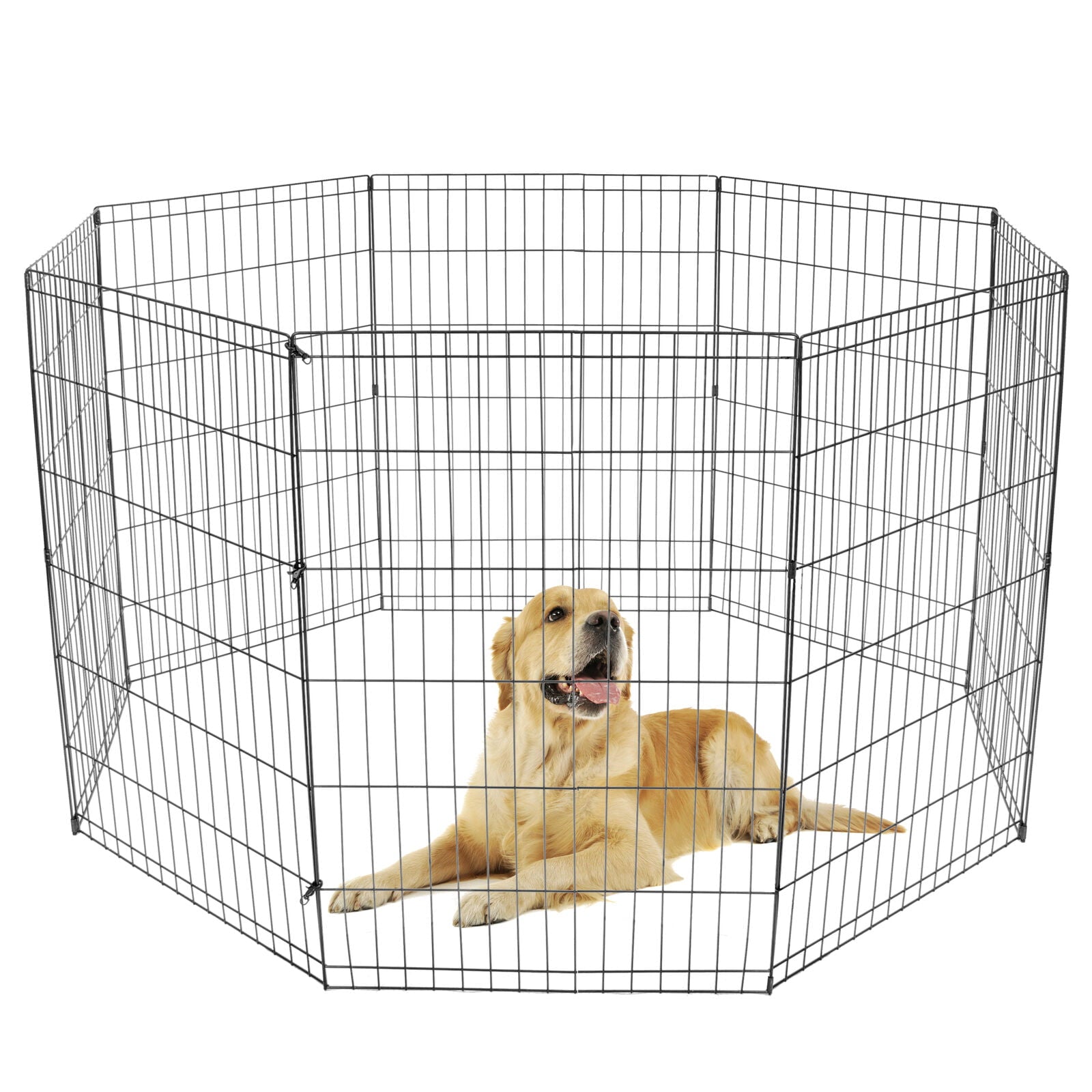 ZENSTYLE 36 Inch 8 Panels Indoor Outdoor Dog Playpen Large Crate Fence Pet Play Pen Exercise Cage
