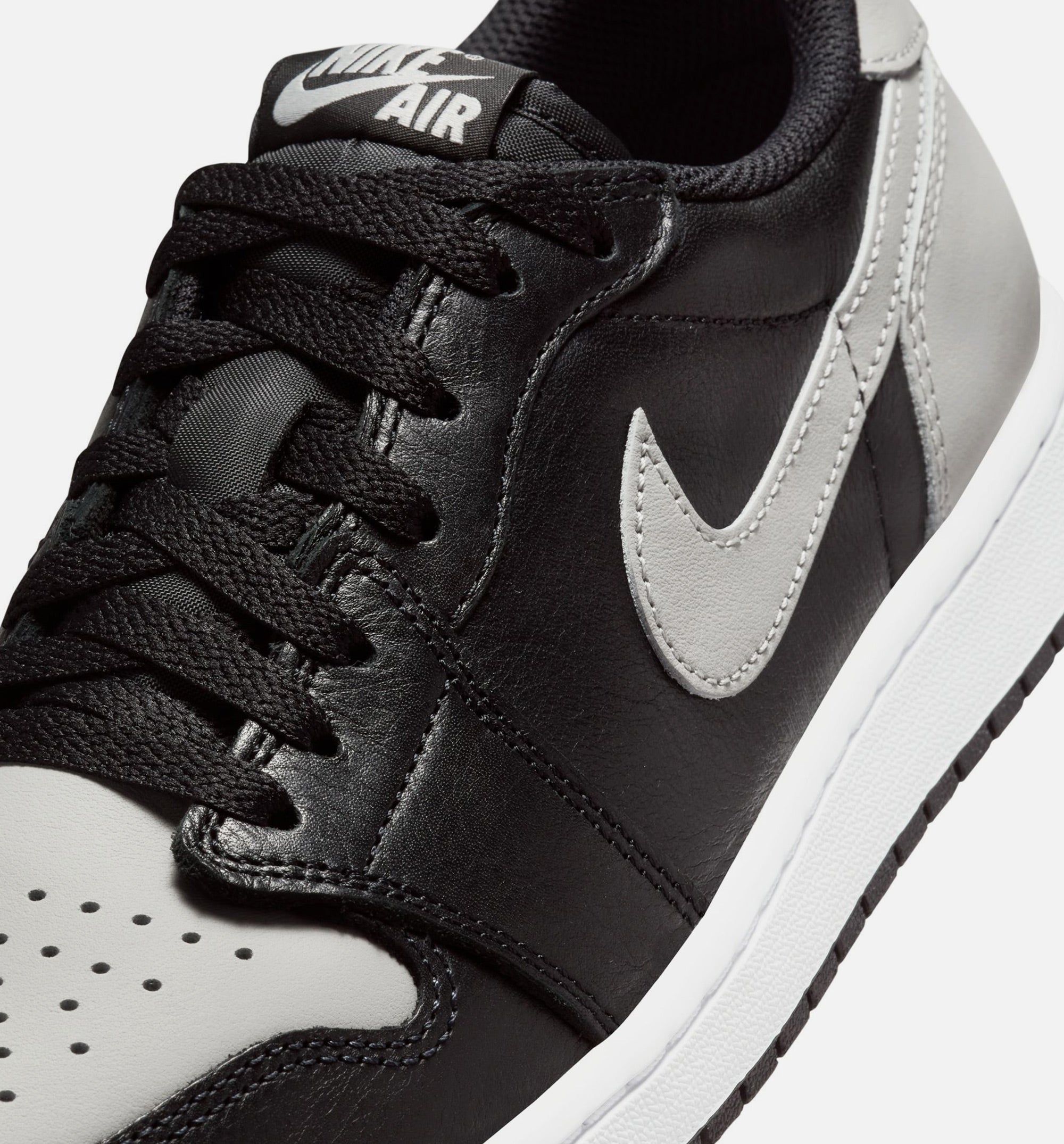 Air Jordan 1 Retro Low OG Shadow Mens Lifestyle Shoe - Black/Medium Grey/White Free Shipping