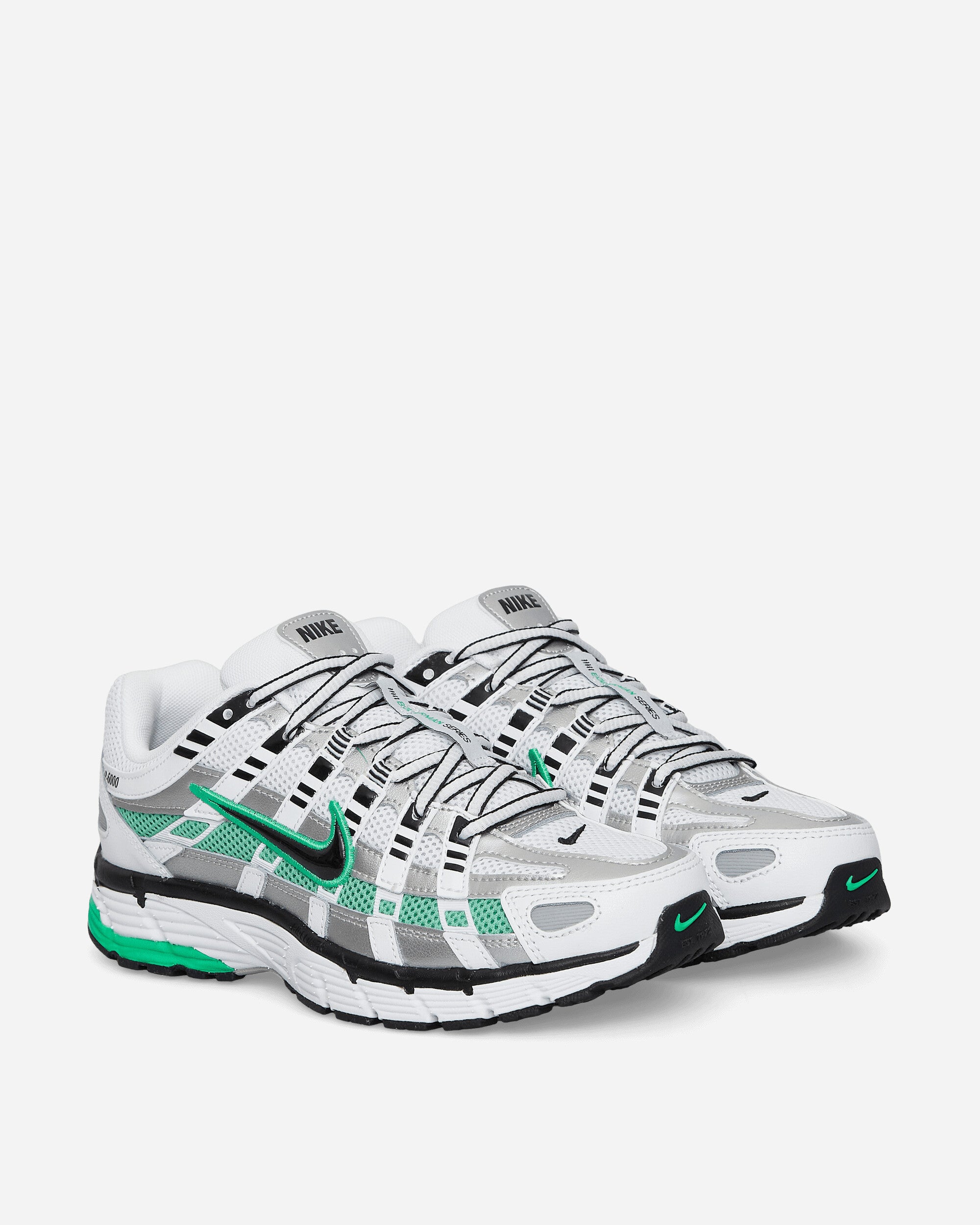 P-6000 Premium Sneakers White / Spring Green