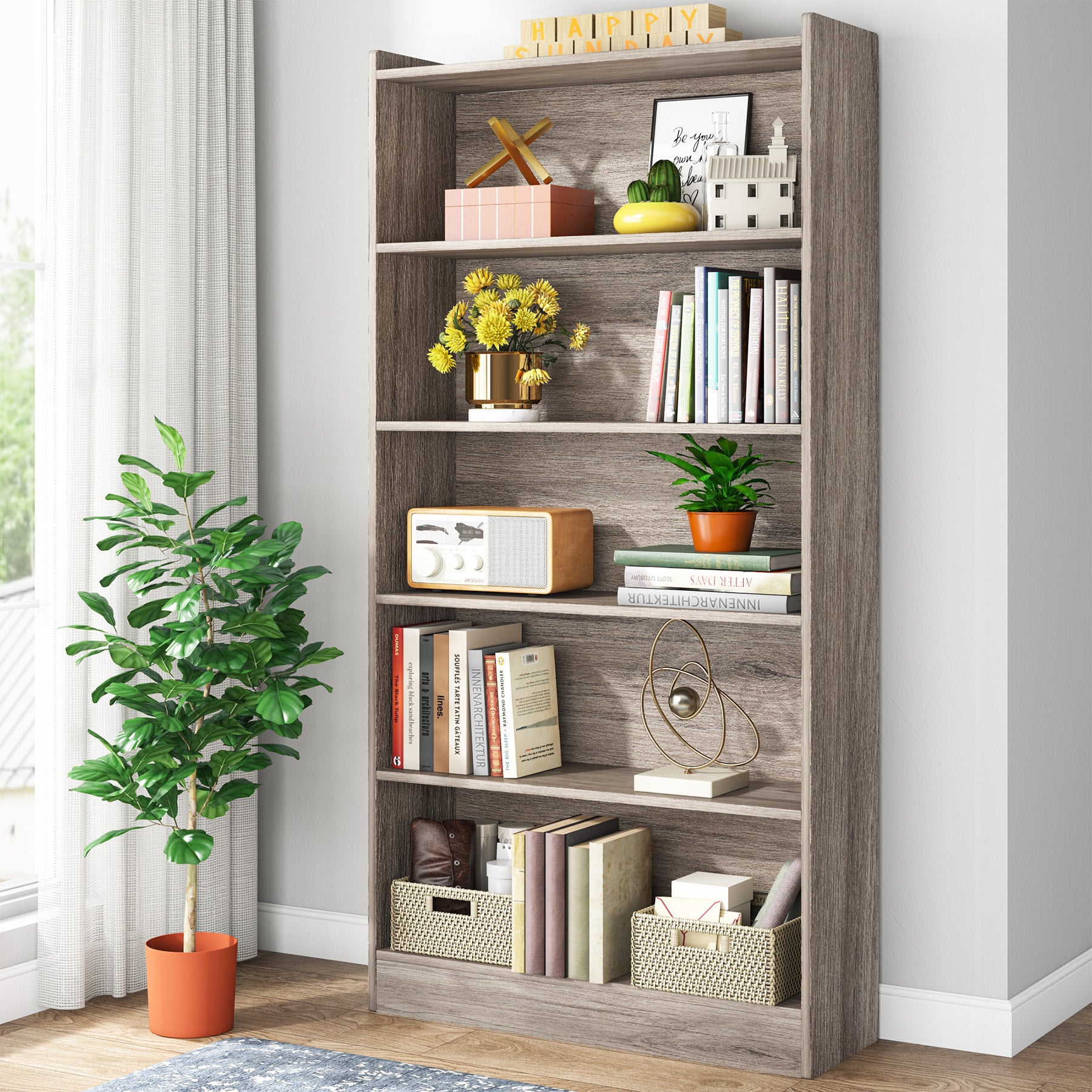 Wood Bookcase, 72