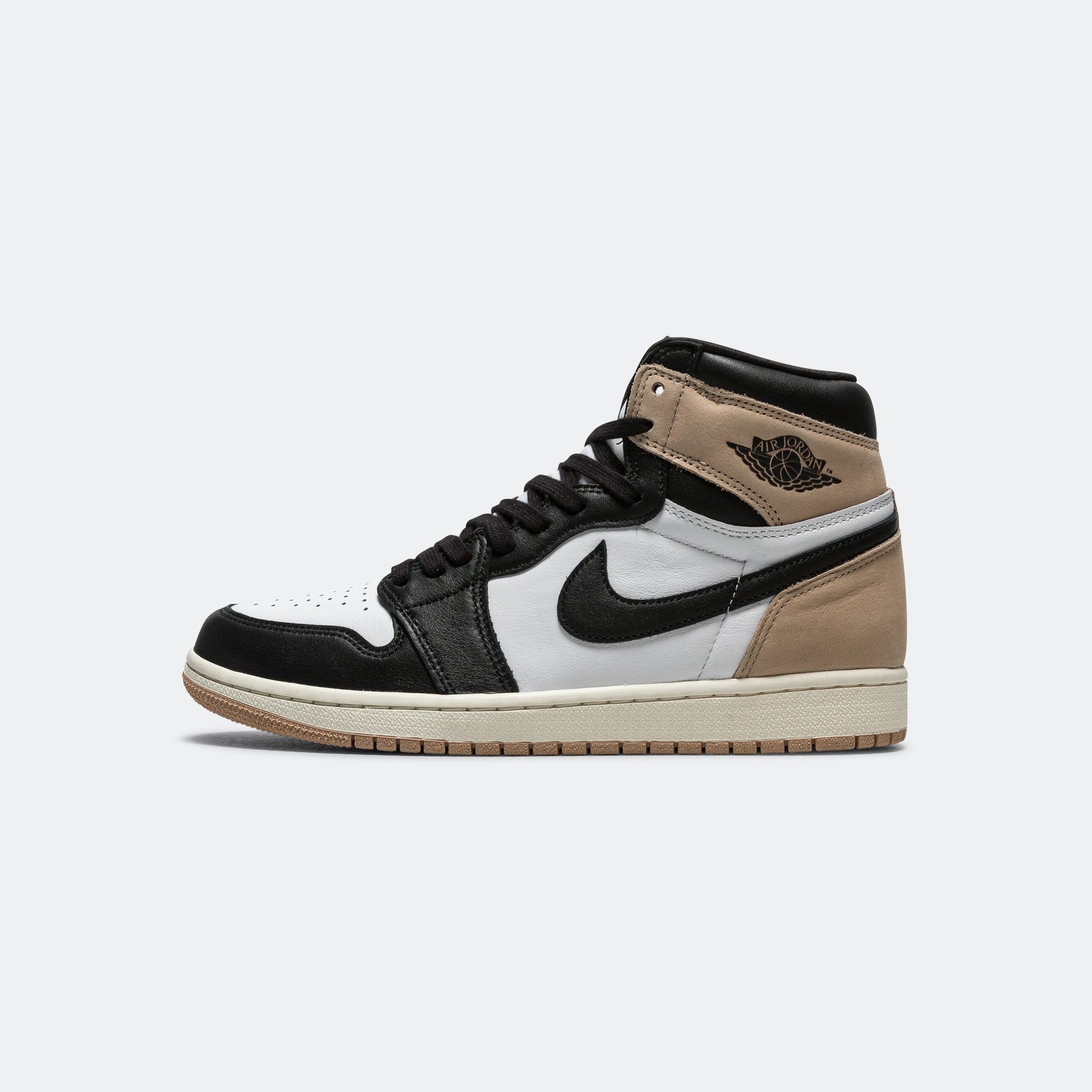 Womens Air Jordan 1 Retro High OG - Black/Legend MD Brown-White-Sail