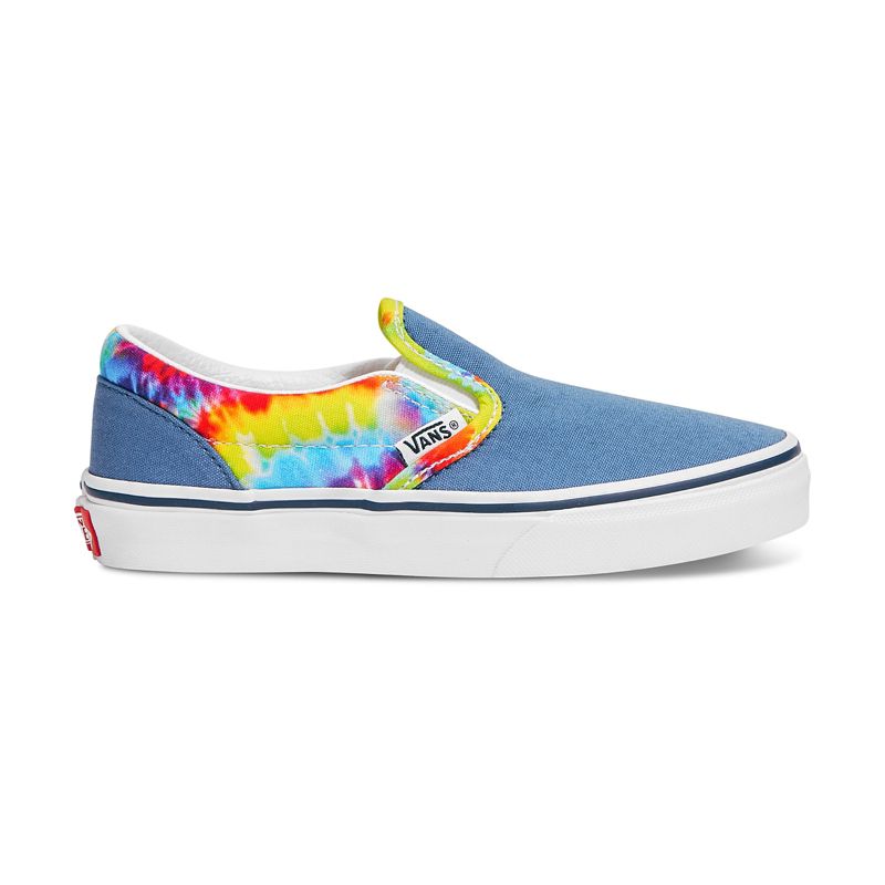 Customs Kids Navy Rainbow Tie Dye Slip-On