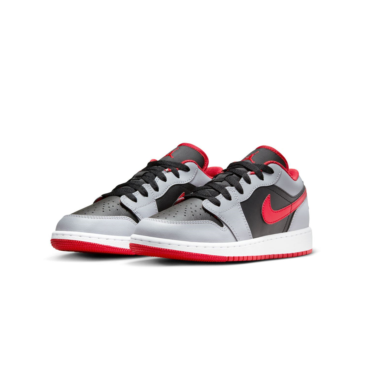 Kids Air Jordan 1 Low 'Black Cement Grey Fire Red'