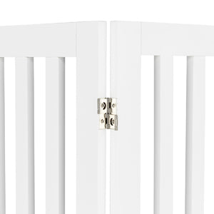 VINGLI 30” Tall Free Standing Pet Gates for Doorways， 4 Panel Folding Dog Gates for The House Extra Wide