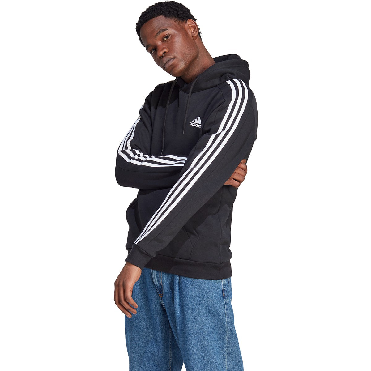 adidas Men's Essentials Fleece 3-Stripes Hoodie