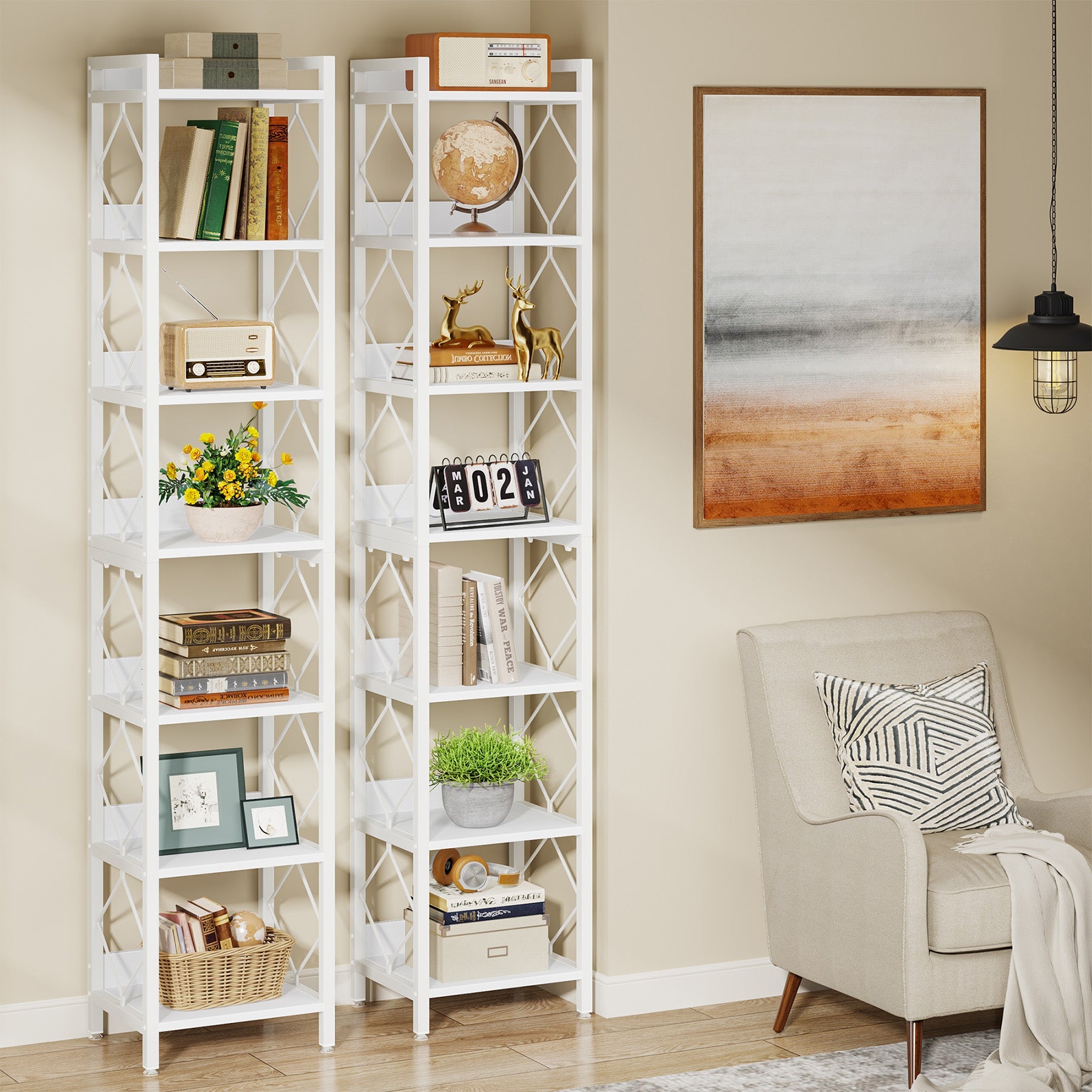 7-Tier Corner Shelf, 78.7