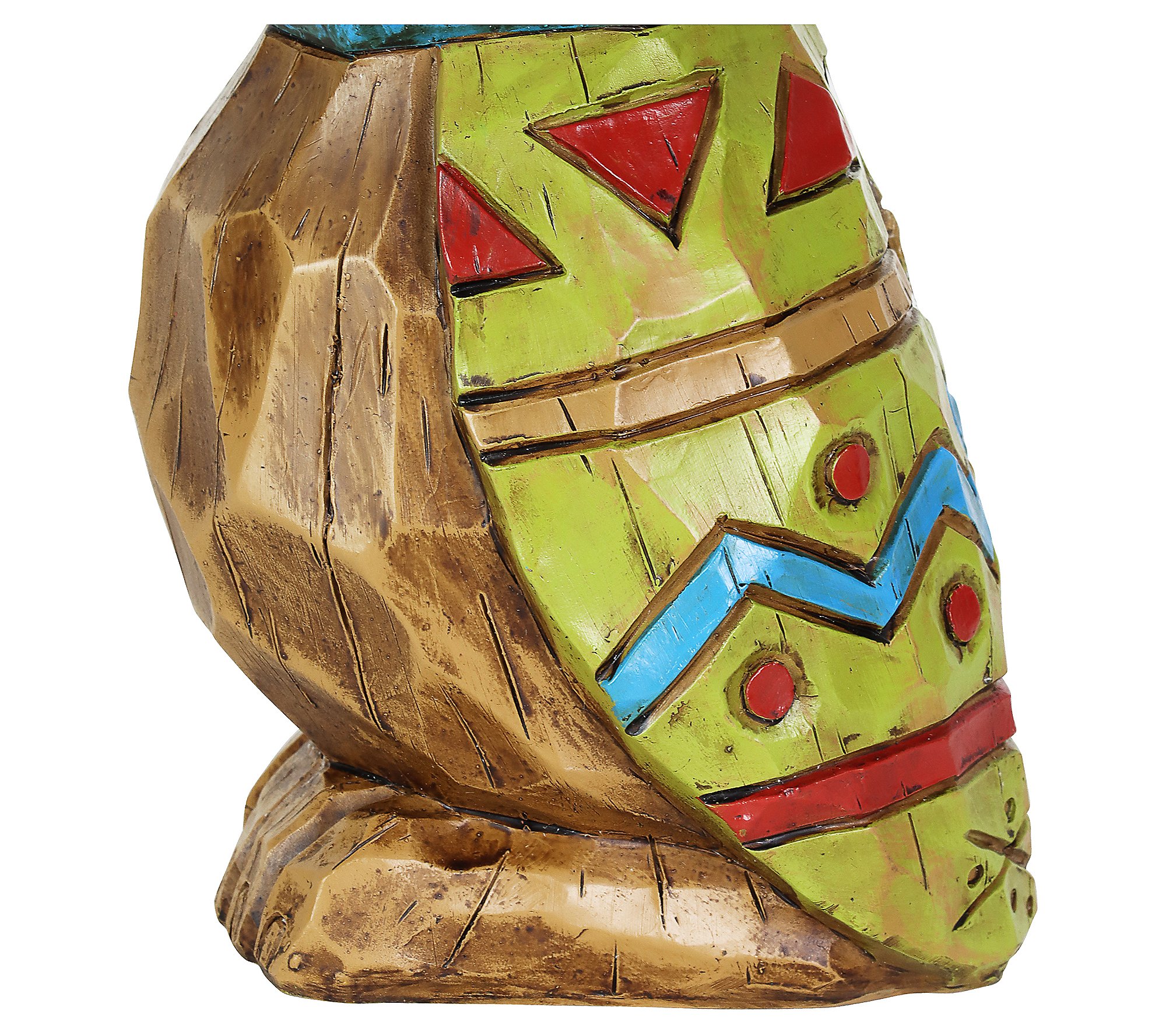 Exhart Solar Tiki Parrot Statue