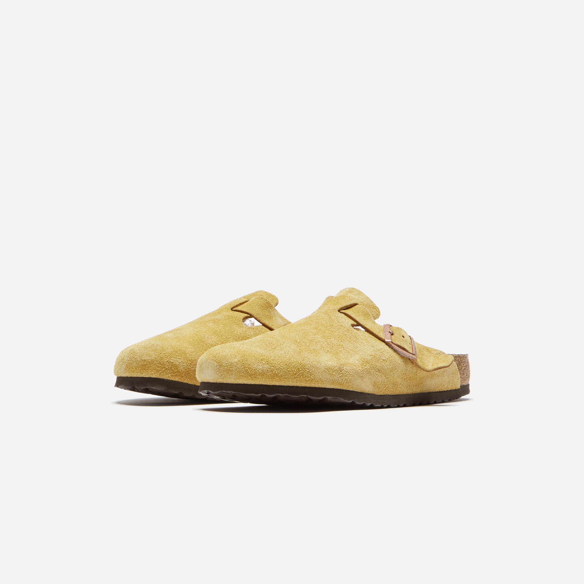 Birkenstock Boston Suede - Latte Cream