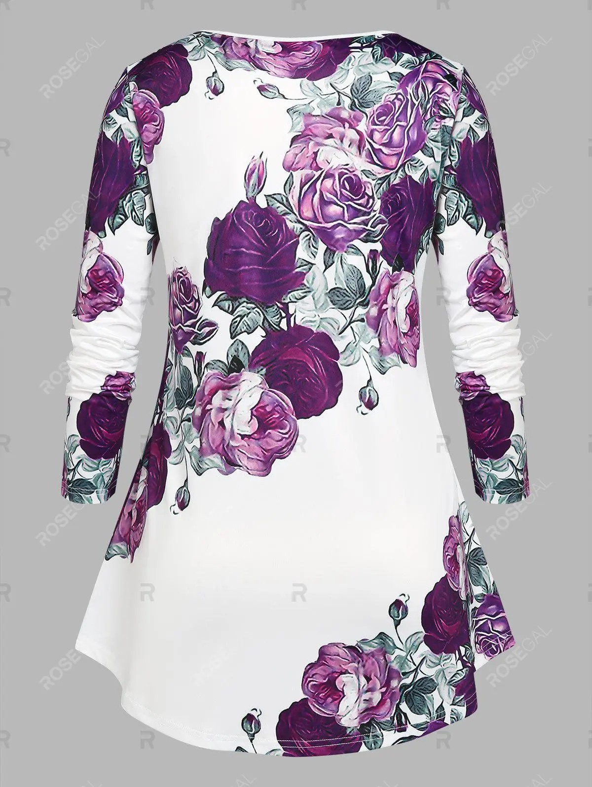 Kiss Rose Swing Tunic Top and 3D Printed Jeggings Plus Size Outfit
