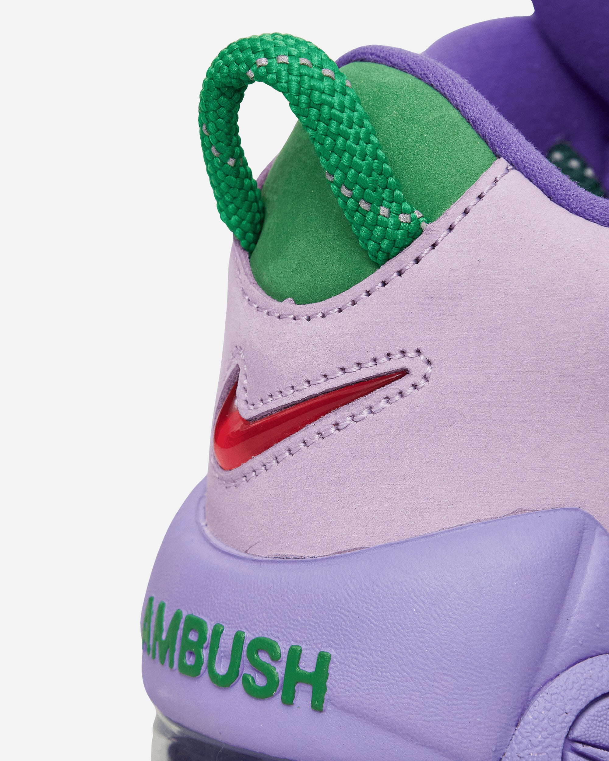 AMBUSH Air More Uptempo Low Sneakers Lilac / Apple Green