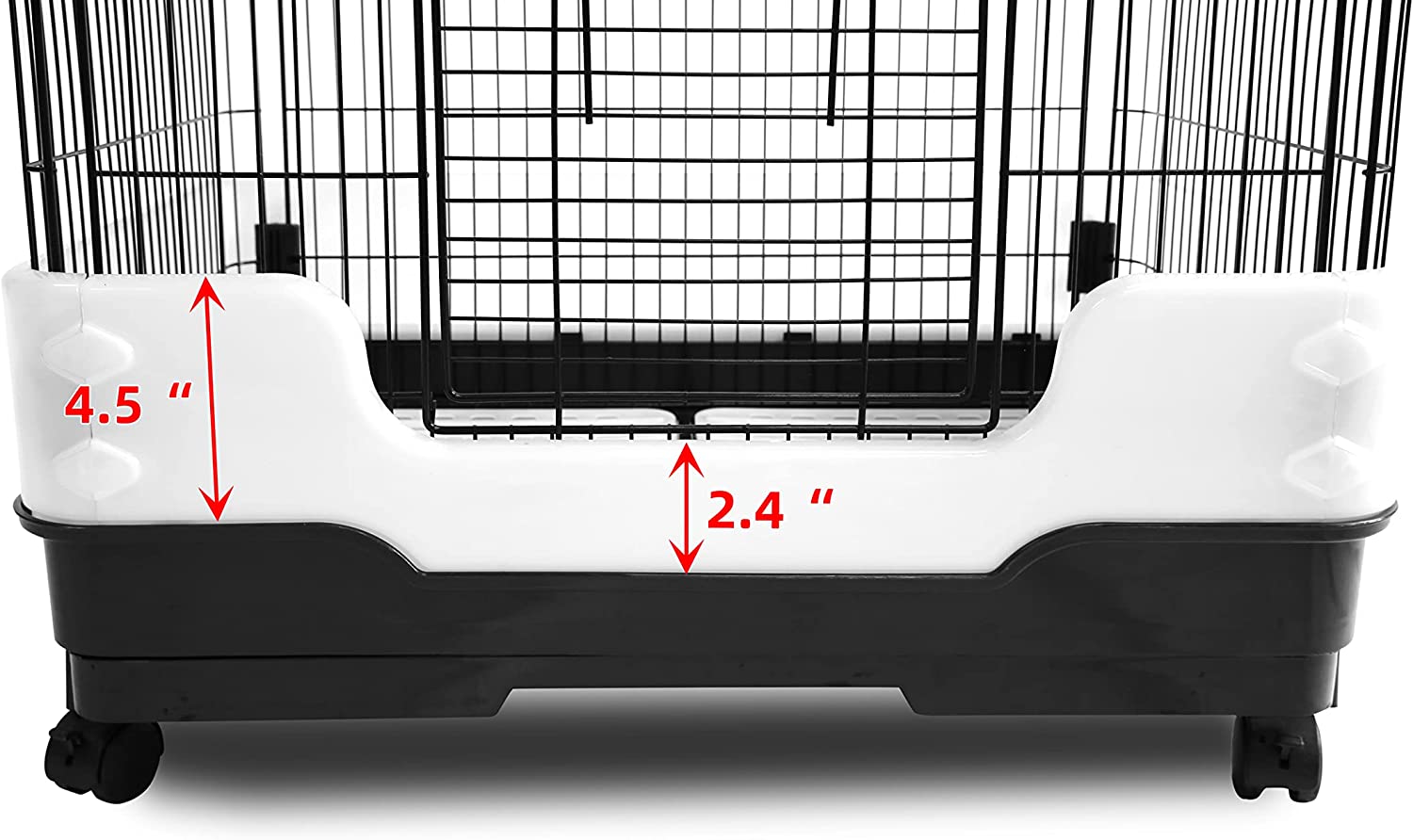 Homey Pet Rabbit Chinchilla Ferret Hamster Cage Carry with Pull Out Tray and Caster Size: L25 XW17 XH21 (25