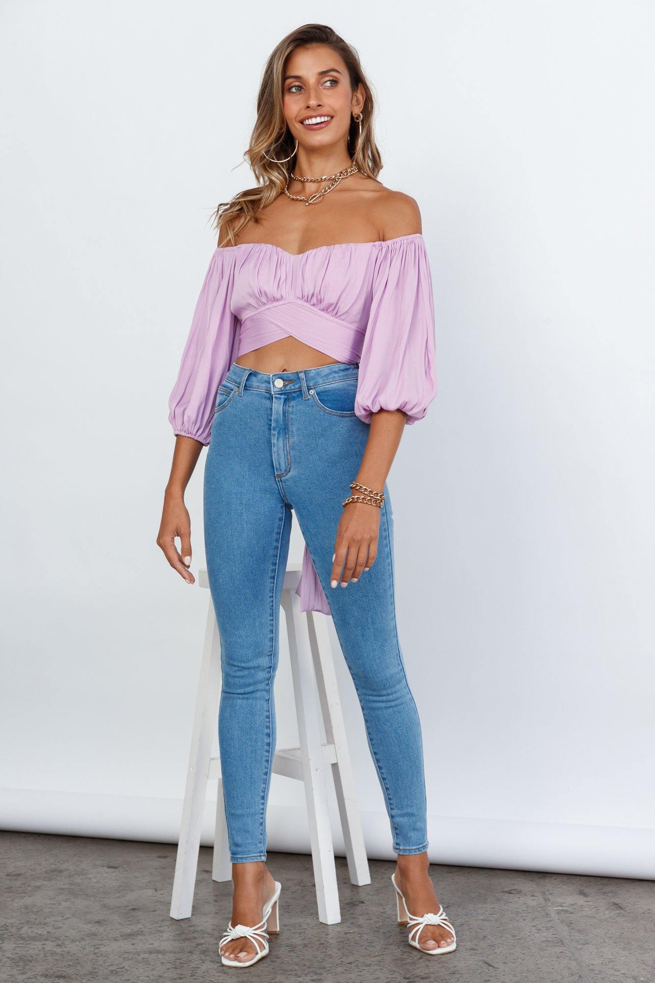 Living Doll Crop Top Lilac
