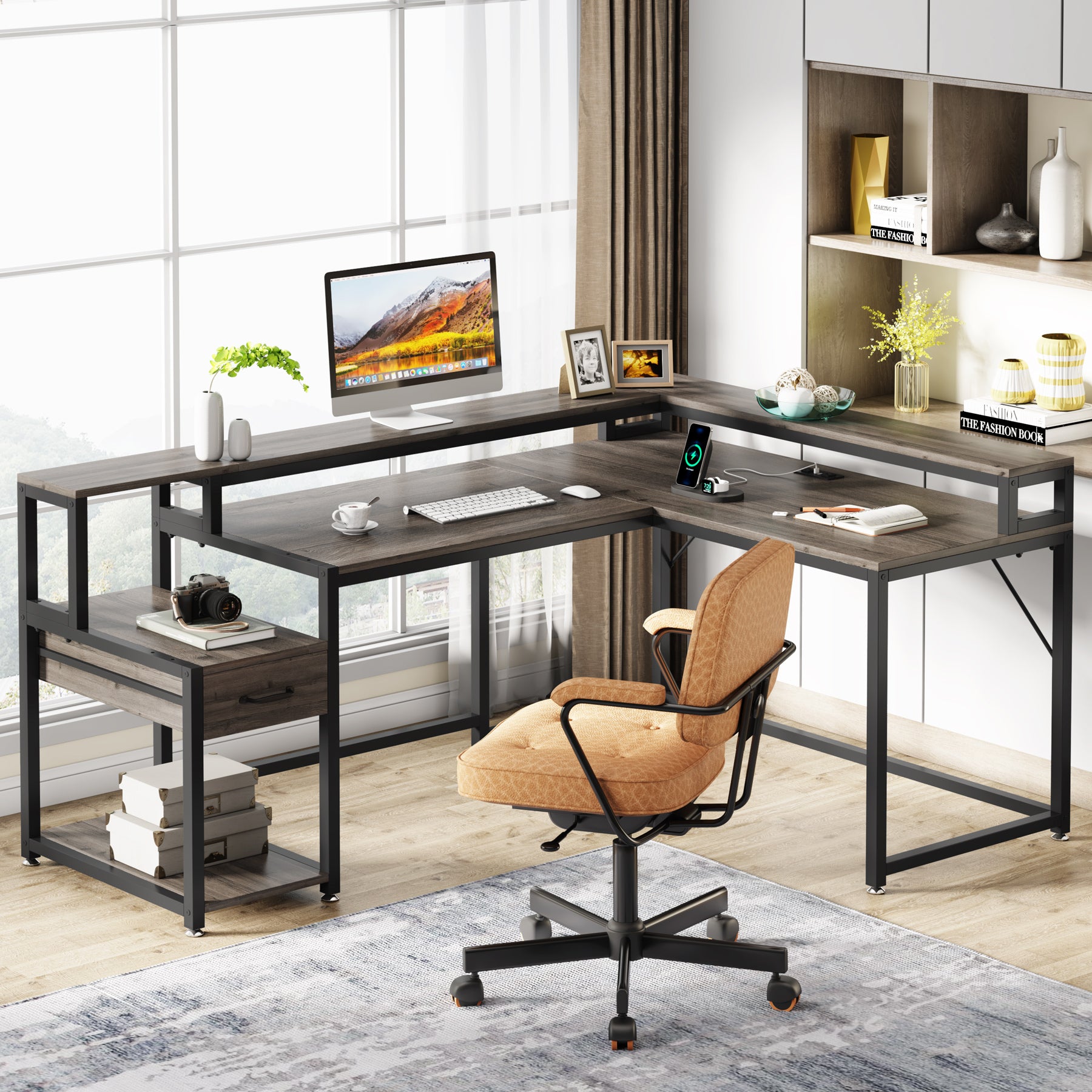 Reversible L-Shaped Desk, 68