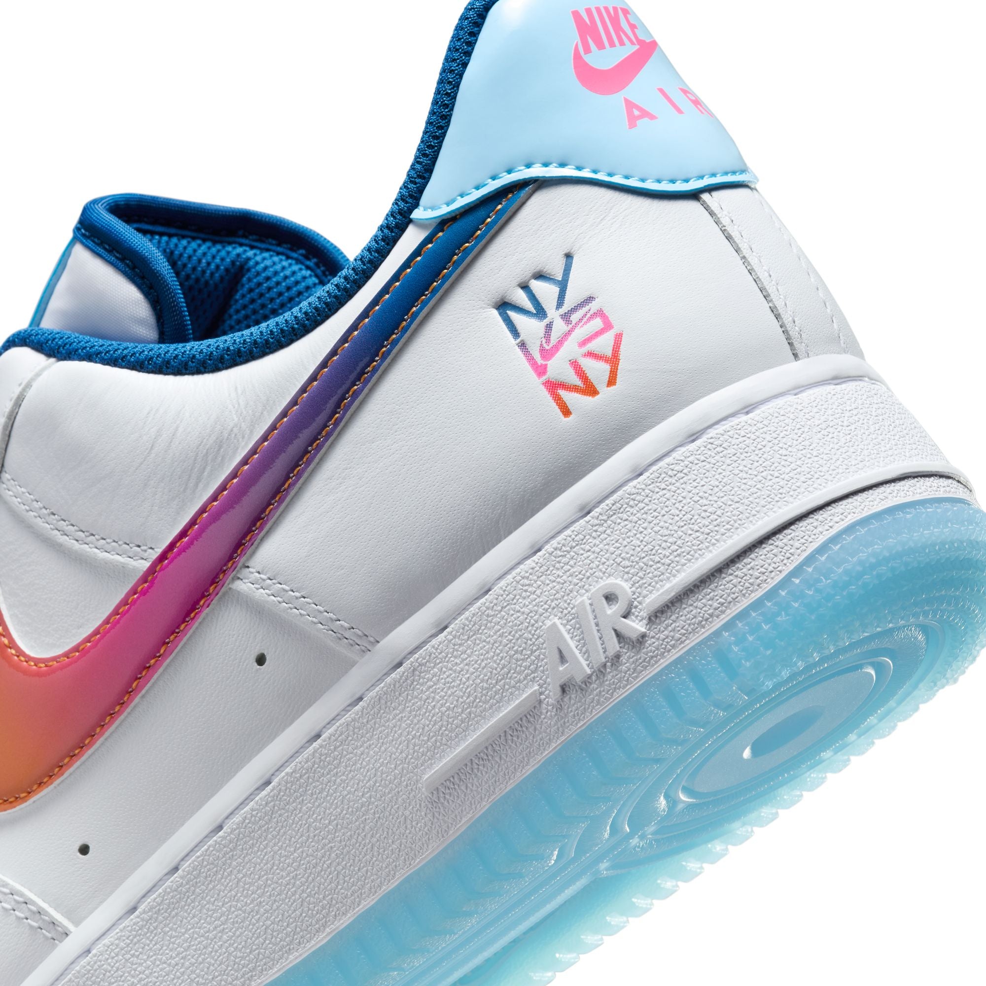 Nike Air Force 1 ‘07 Premium White Multi Color Aquarius Blue HF4833-100