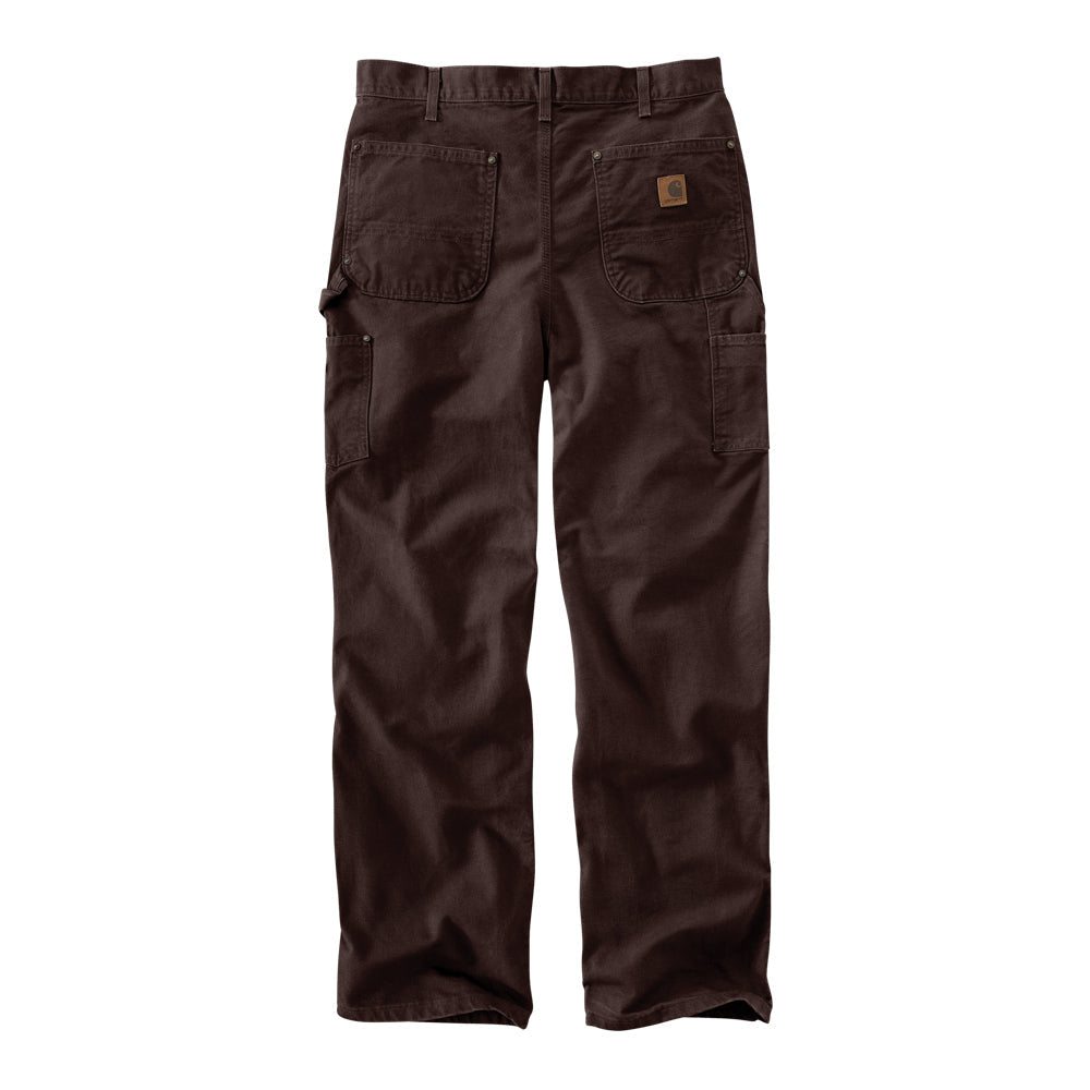 Carhartt Men's Washed Duck Double-Front Work Dungaree_Dark Brown