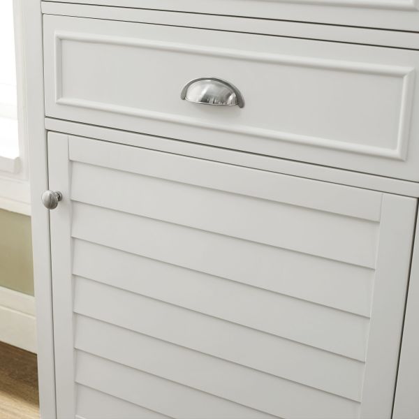 Lydia Tall Cabinet in White Finish