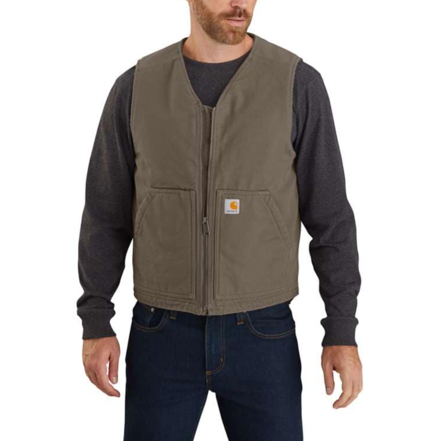 Carhartt Men's Washed Duck Sherpa Lined Vest