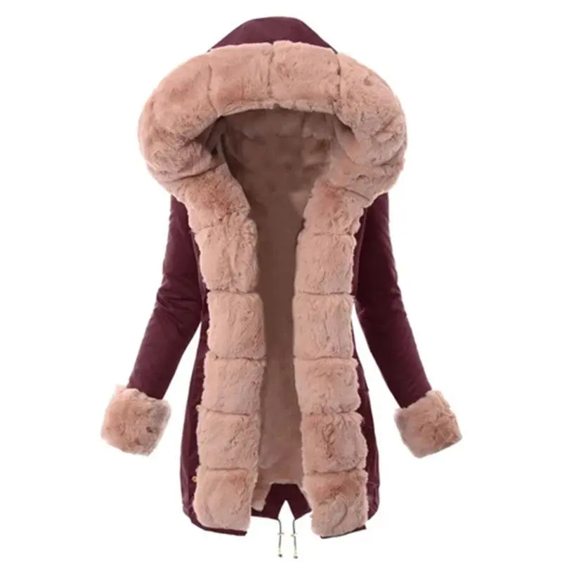 Thick Warm Faux Fur Plus Size Coat