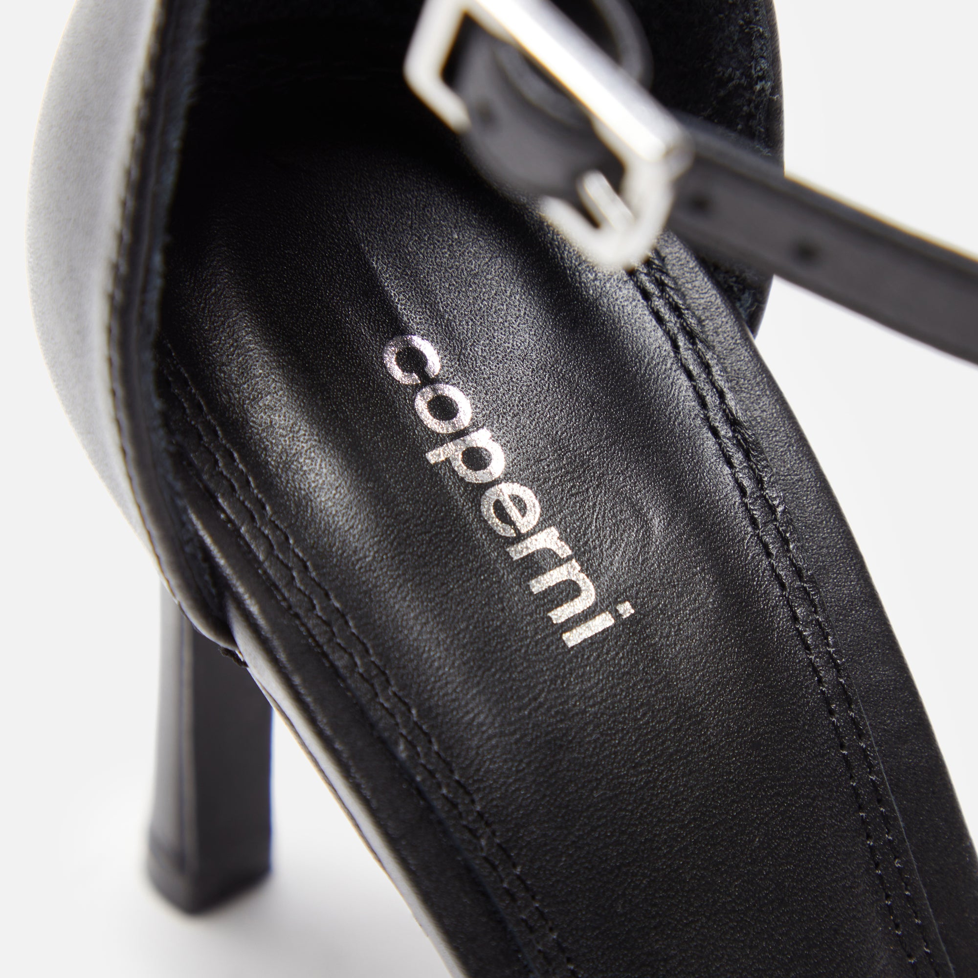 Coperni Skinny Strap Logo Sandals - Black