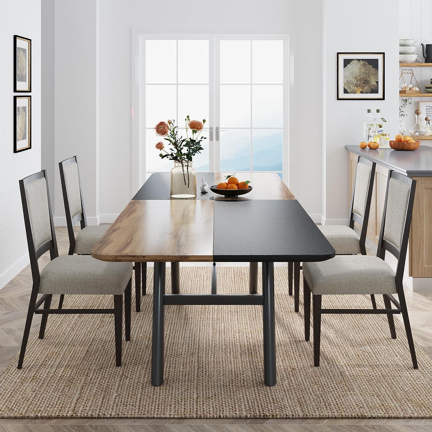 Industrial Dining Table, 70.86