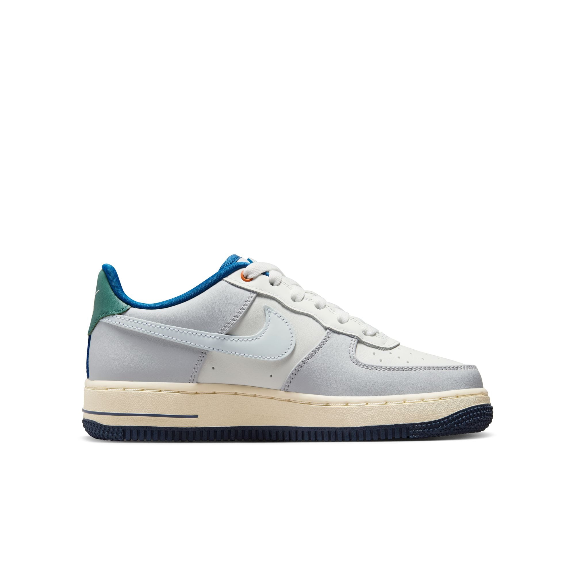 Grade School Nike Air force 1 GS Sail White Coconut Milk Thunder Blue HM3721-111