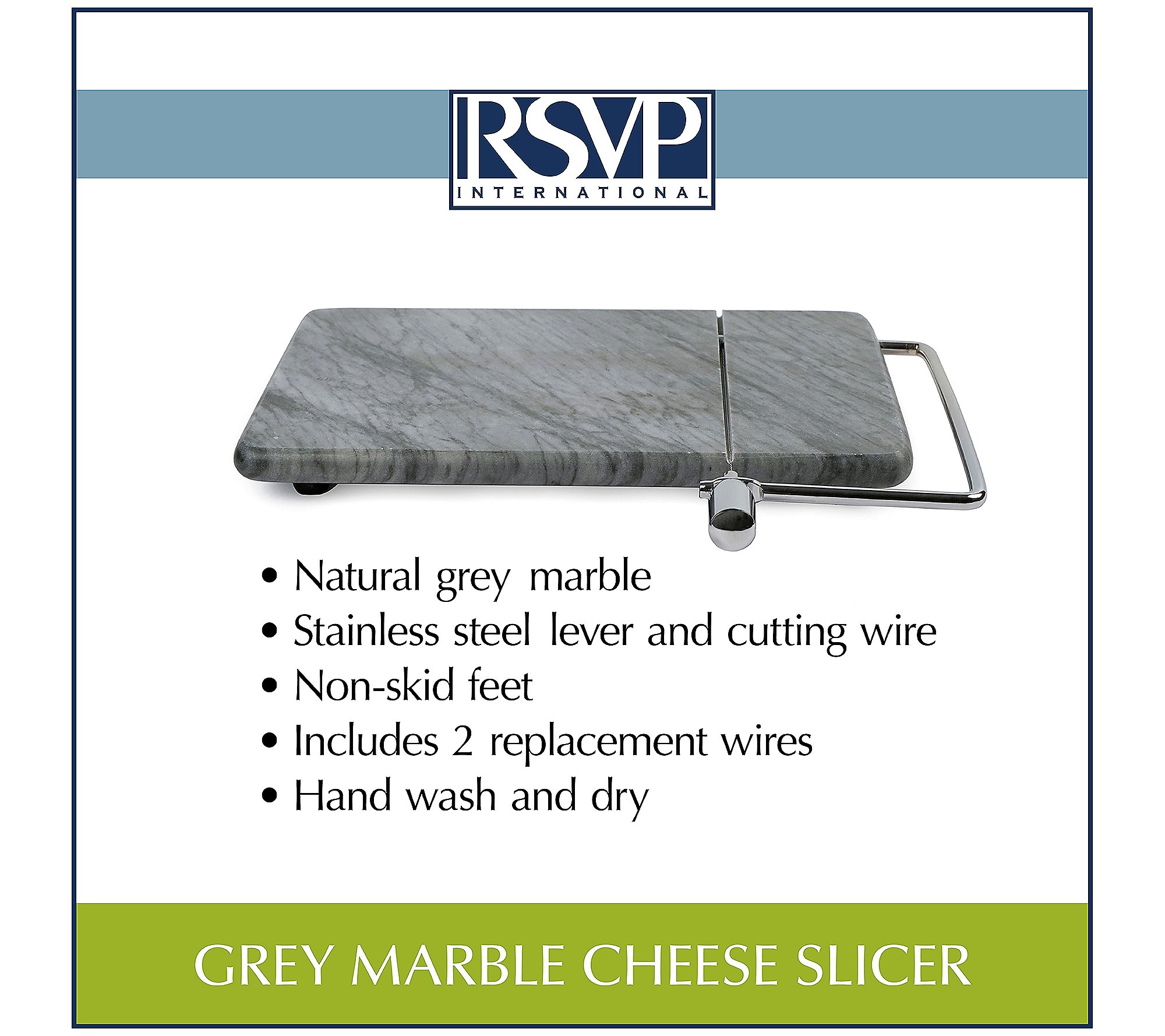 RSVP Grey Marble Cheese Slicer