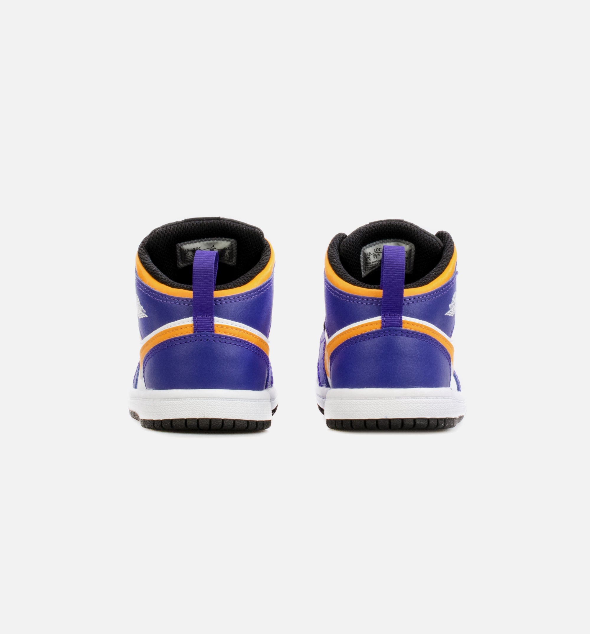 Air Jordan 1 Mid Infant Toddler Lifestyle Shoe - Purple/Yellow