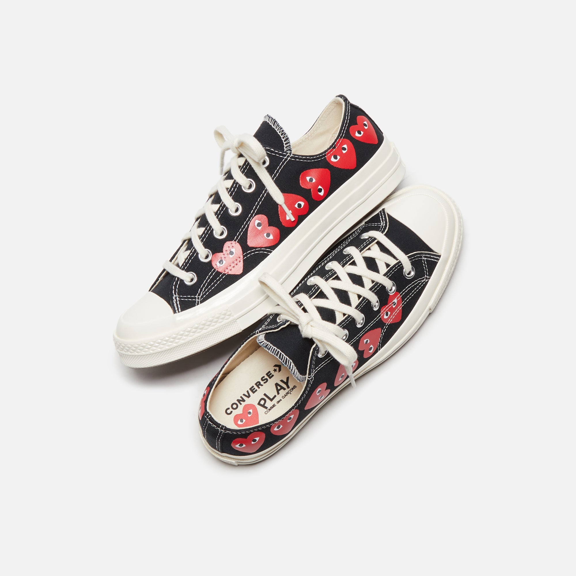 Comme Des Garçons Play x Converse Multi Heart Low Top - Black / Red