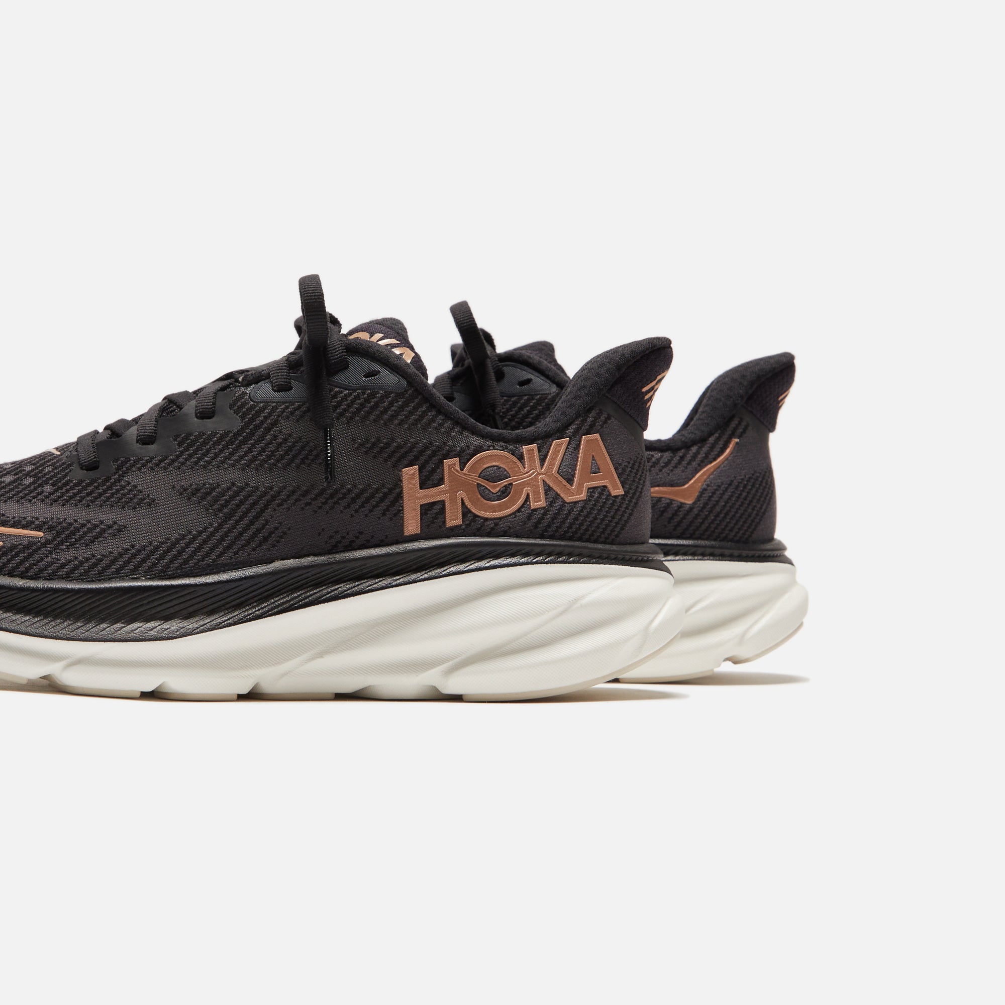 HOKA WMNS Clifton 9 - Black / Rose Gold