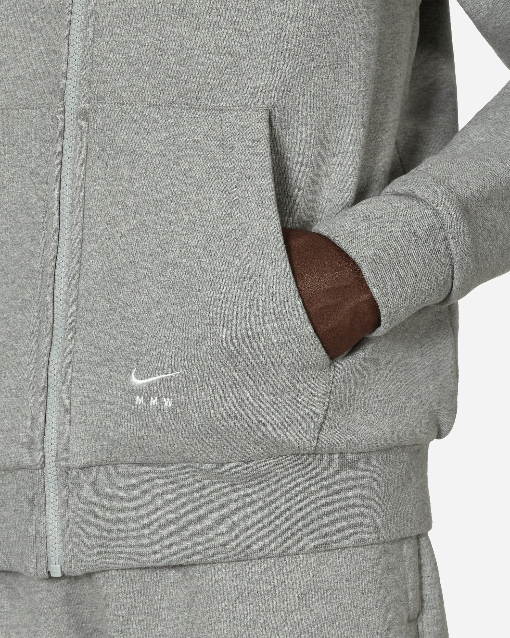 MMW Full-Zip Fleece Hoodie Grey Heather