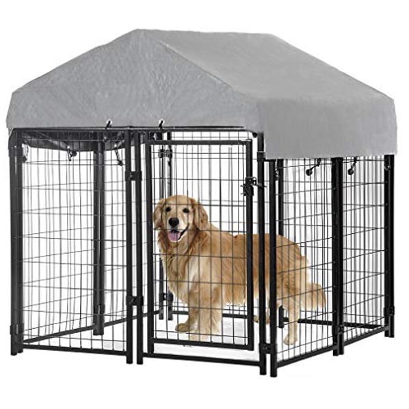FDW OutDoor Heavy Duty Playpen Dog Kennel with Cover， X-Large， 54