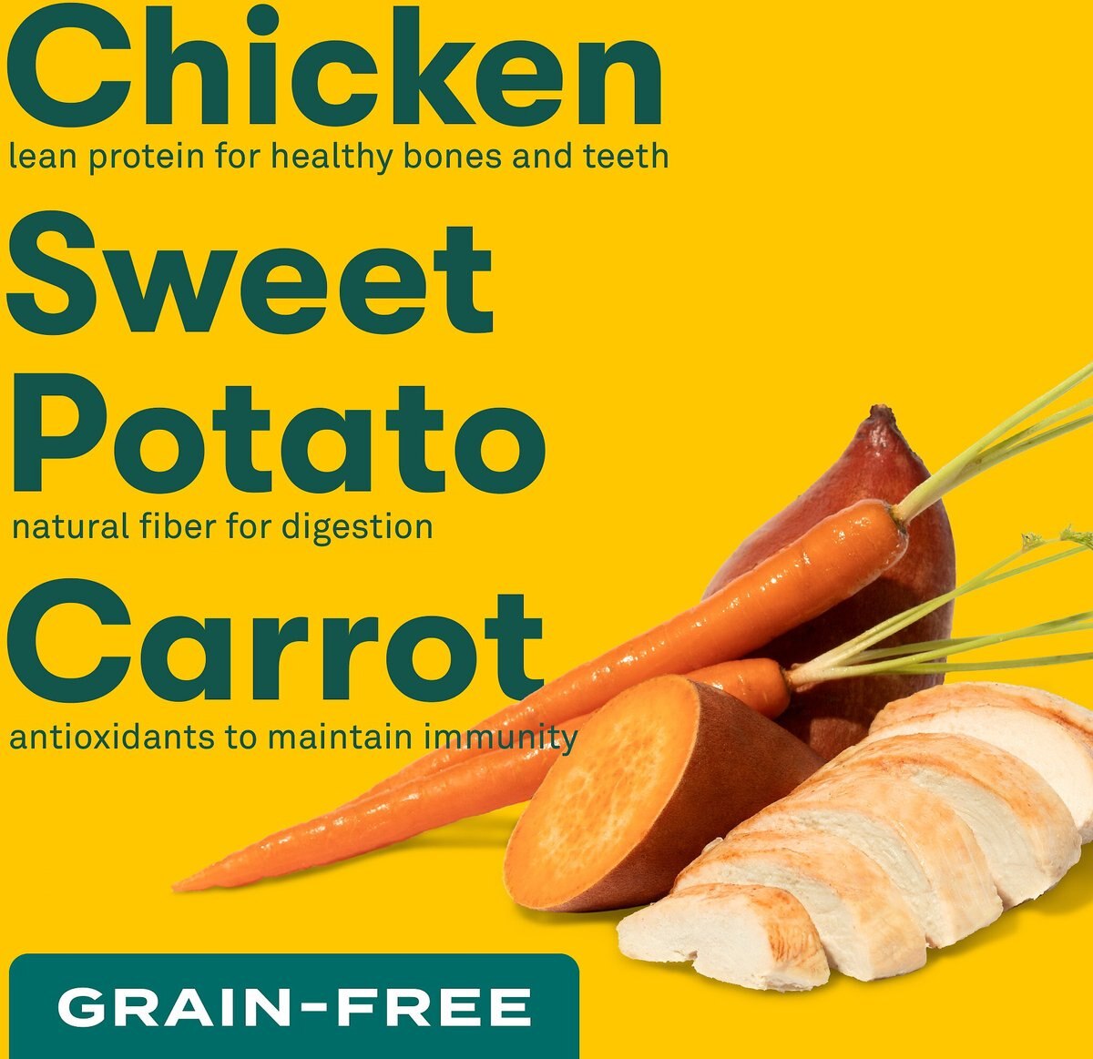 JINX Chicken, Sweet Potato, Carrot Grain-Free Kibble Dry Dog Food, 11