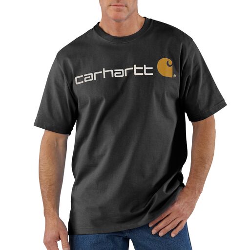 Carhartt Men's Signature Logo Short Sleeve T-Shirt_Black