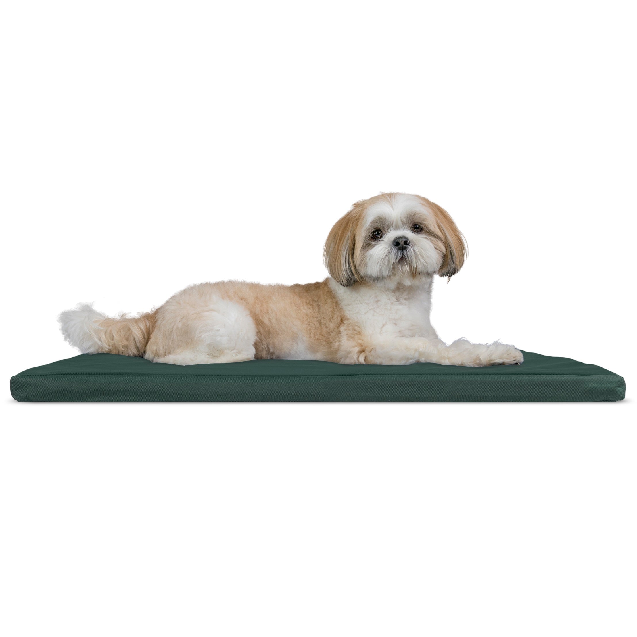 FurHaven Pet Kennel Pad | Reversible Two-Tone Water-Resistant Crate or Kennel Pad Pet Bed for Dogs and Cats， Green/Gray， Medium
