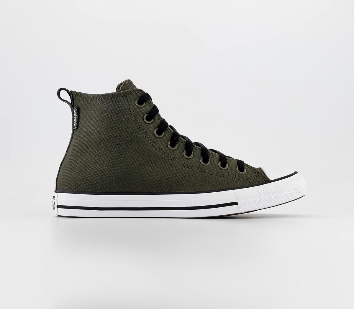 Mens Converse All Star Hi Trainers Utility Green White Black