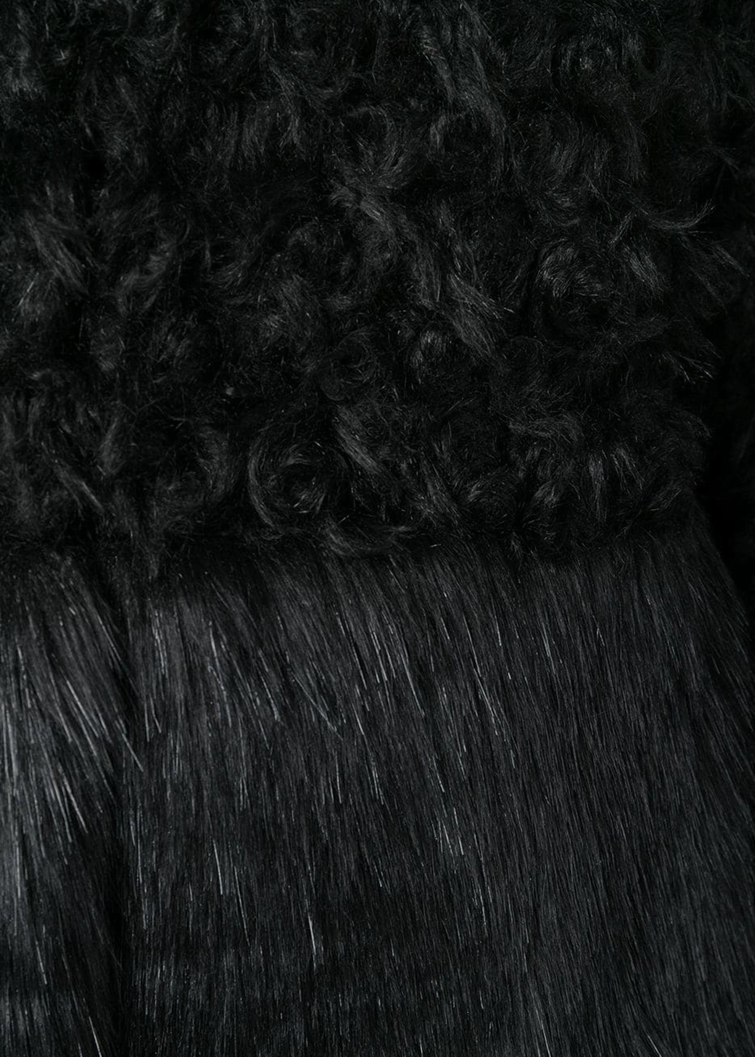 Giacca faux fur nera