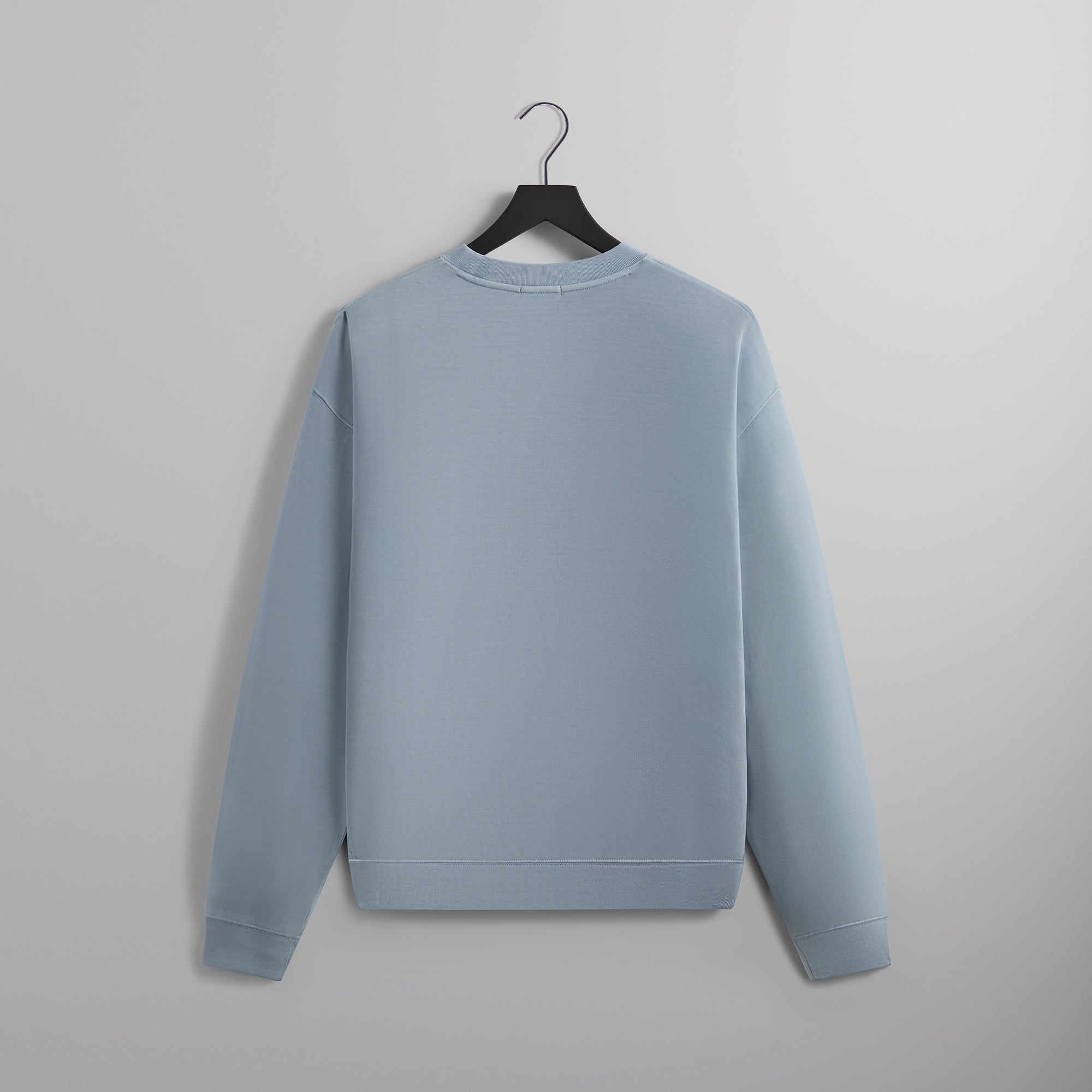 Kith Crystal Wash Interlock Vintage Crewneck -  Light Indigo