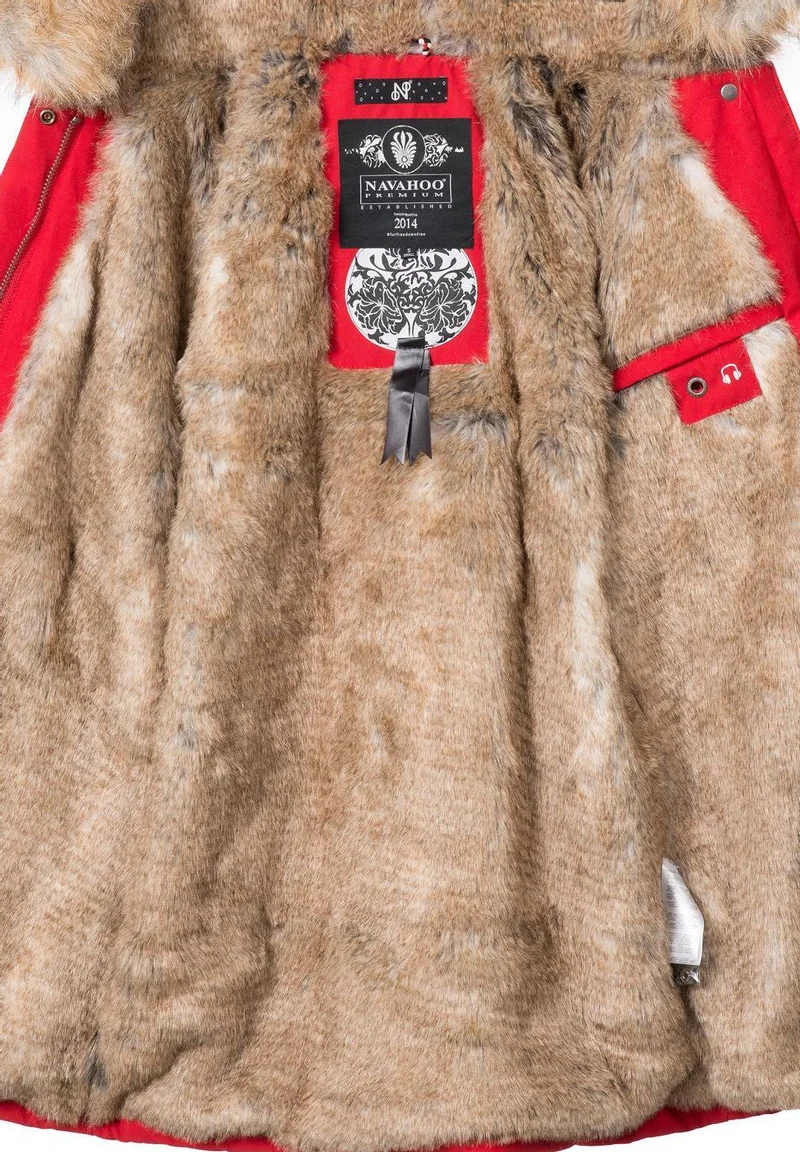 Plain parka coat gray