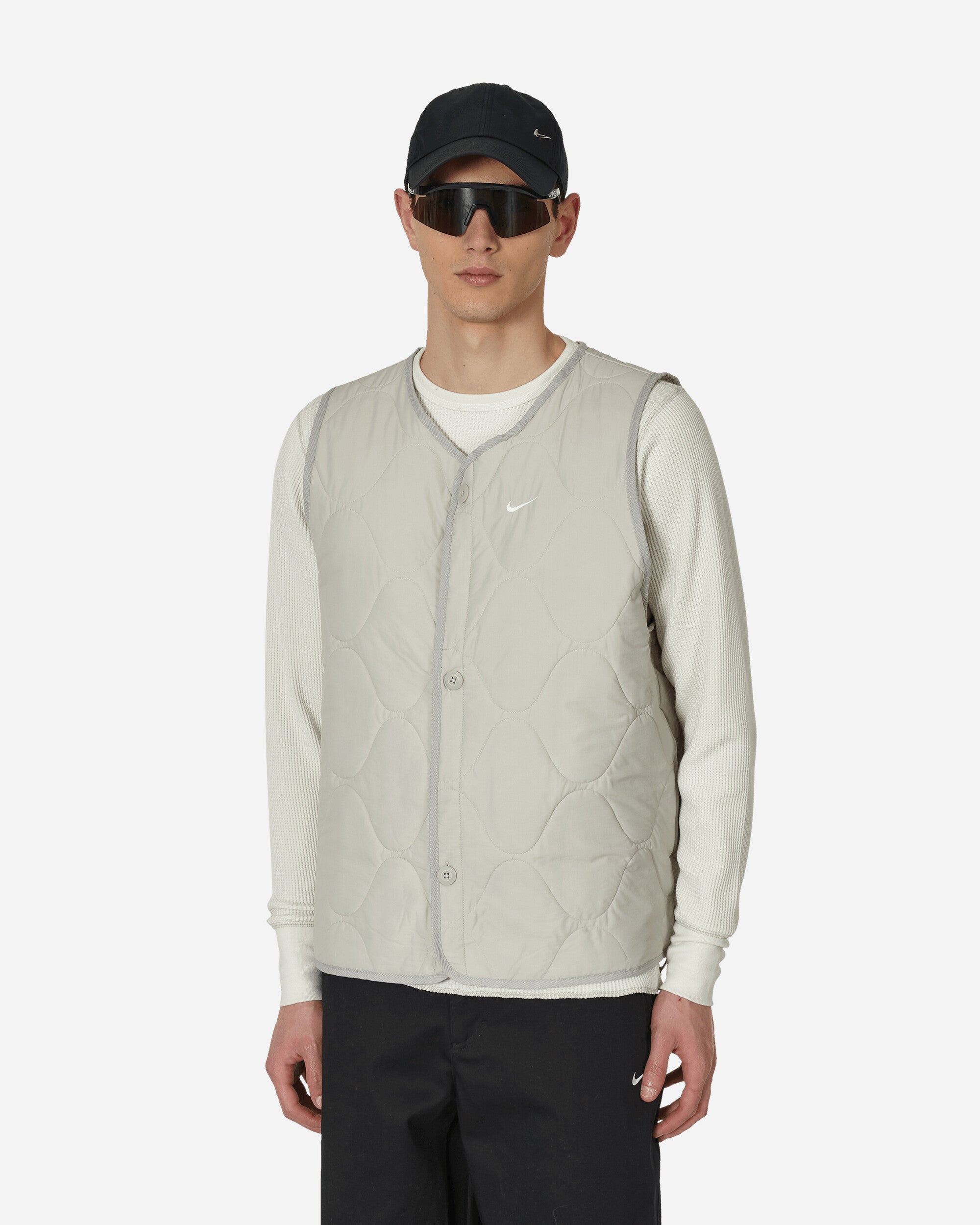 Woven Insulated Military Gilet White