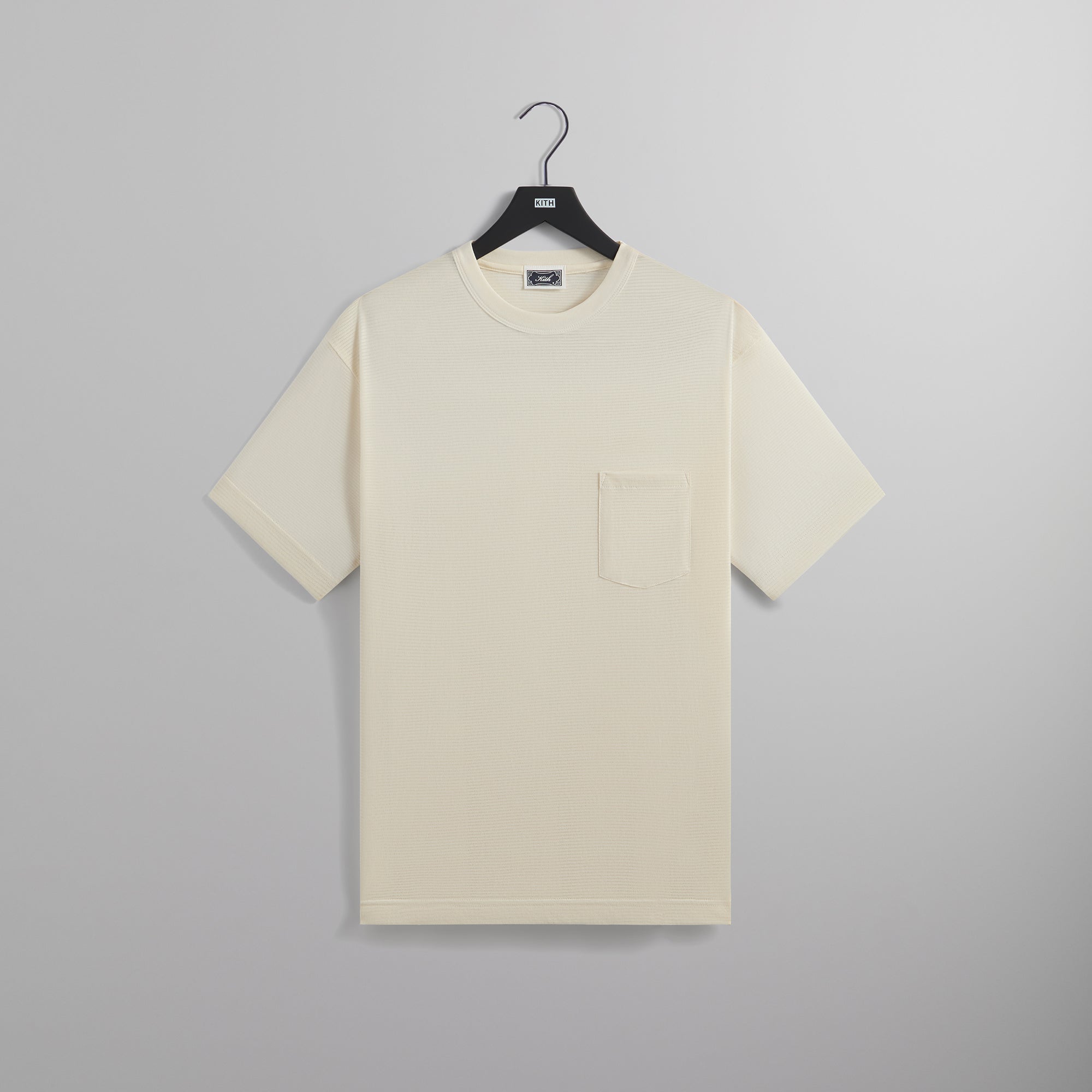 Kith Pointelle Mesh Leonard Pocket Tee - Sandrift