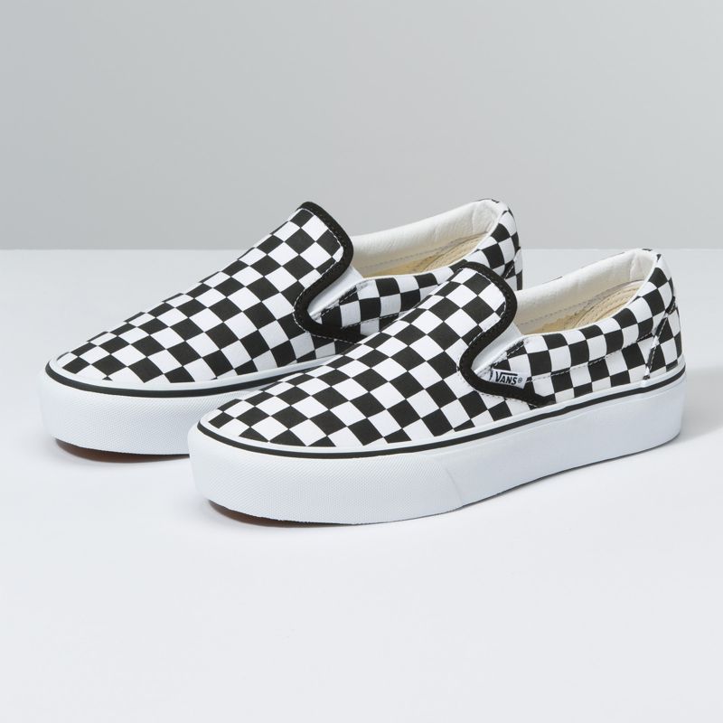 Customs Checkerboard Slip-On Platform