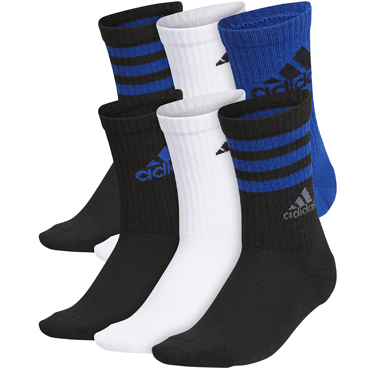 Youth Adidas Cushion Mixed 6-Pack Crew