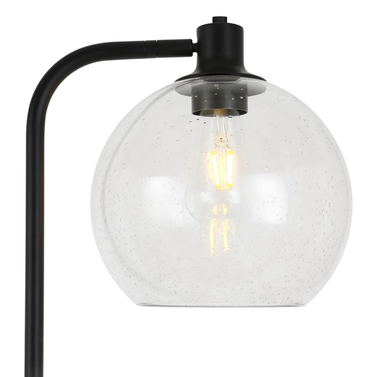 EvelynandZoe Industrial Metal Height-Adjustable Floor Lamp
