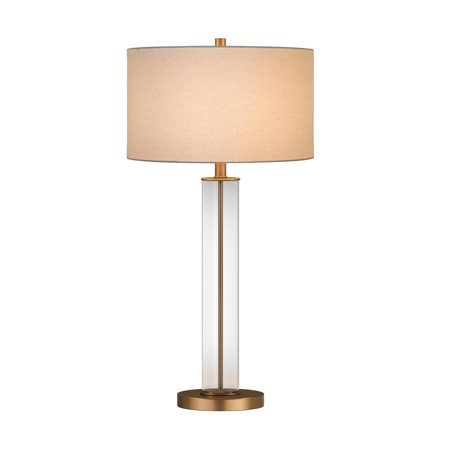 EvelynandZoe Traditional Clear Glass Table Lamp