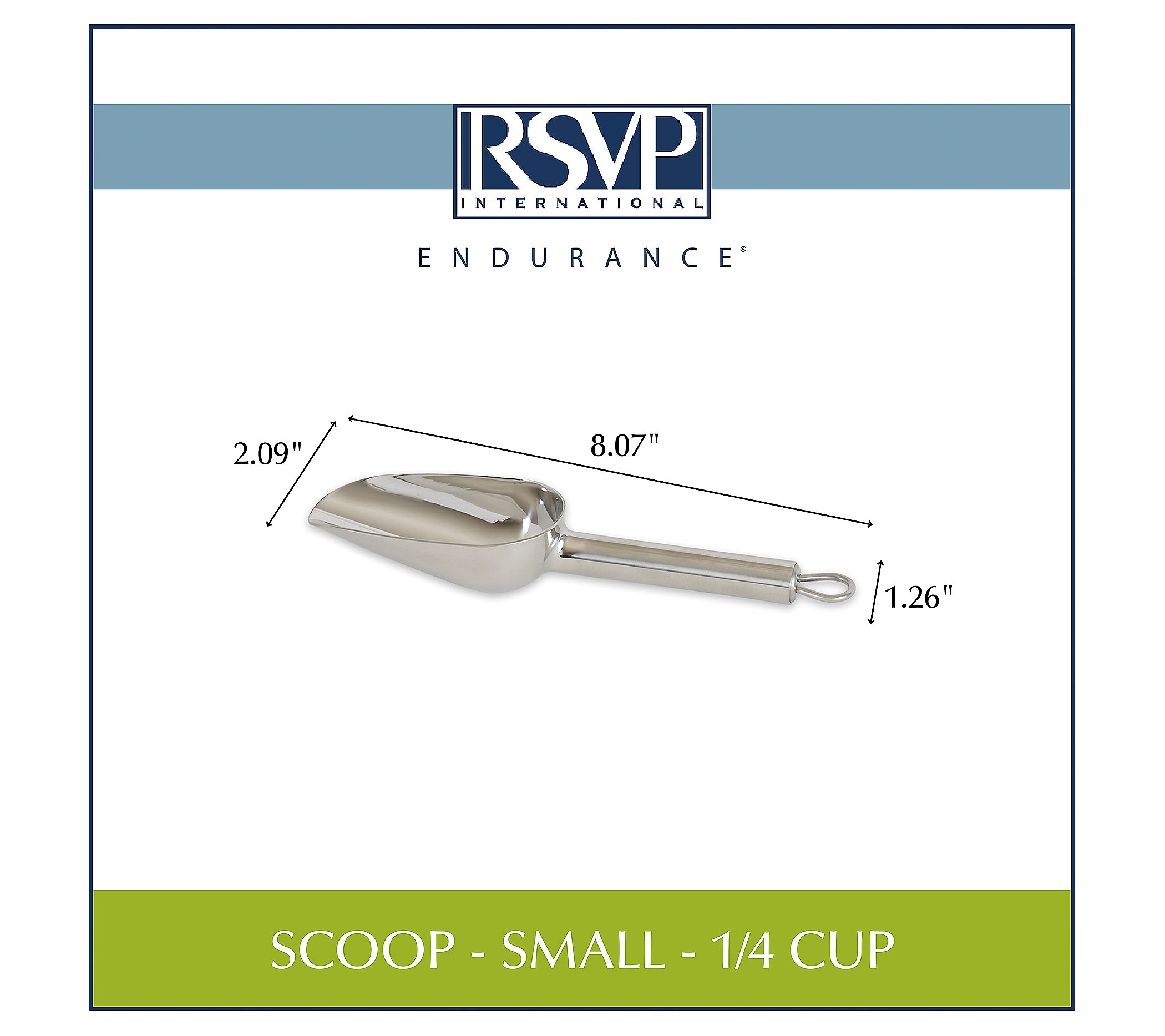 RSVP 1 4-Cup Stainless Steel Scoop