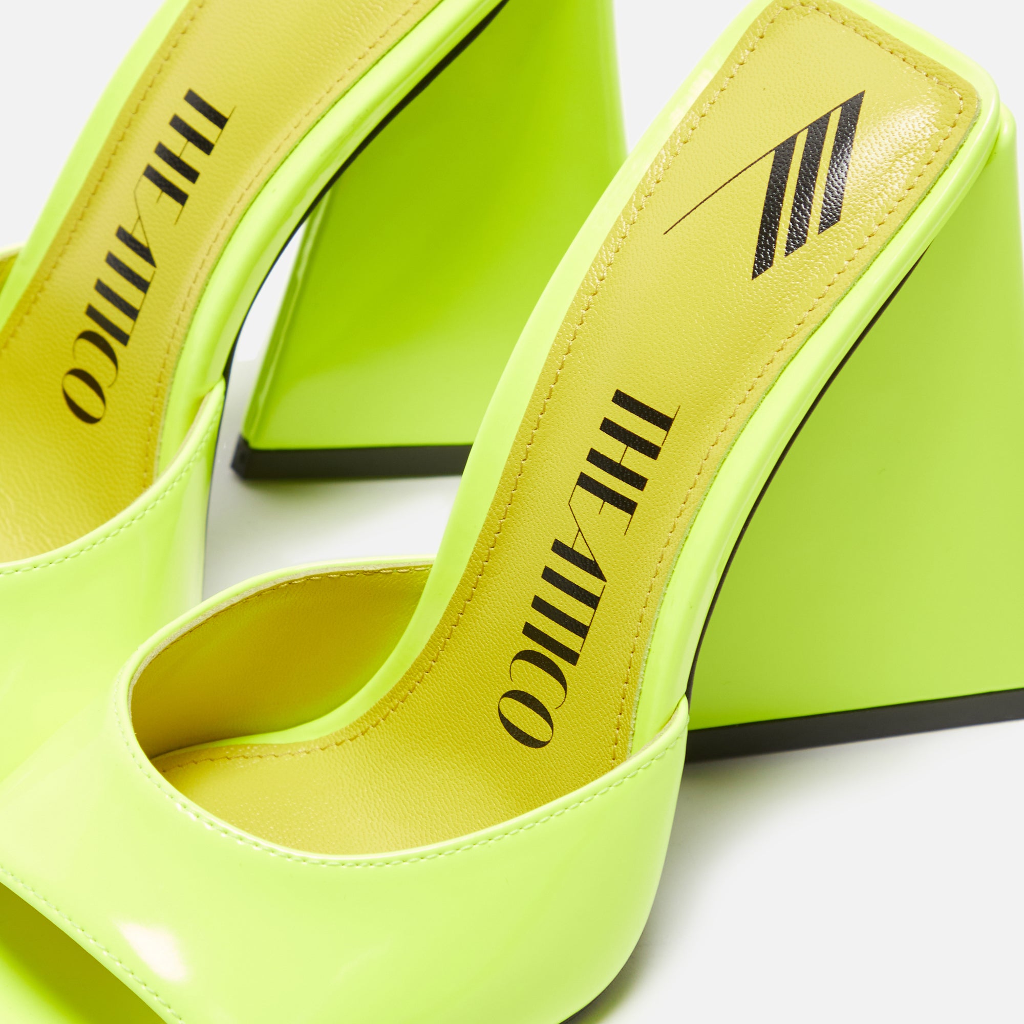 The Attico Devon Mule Synthetic Patent - Fluo Yellow