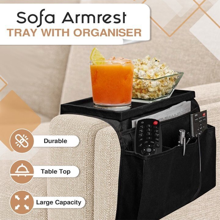 🔥BUY 2 GET FREE SHIPPING🔥Sofa Armrest Tray With Organiser