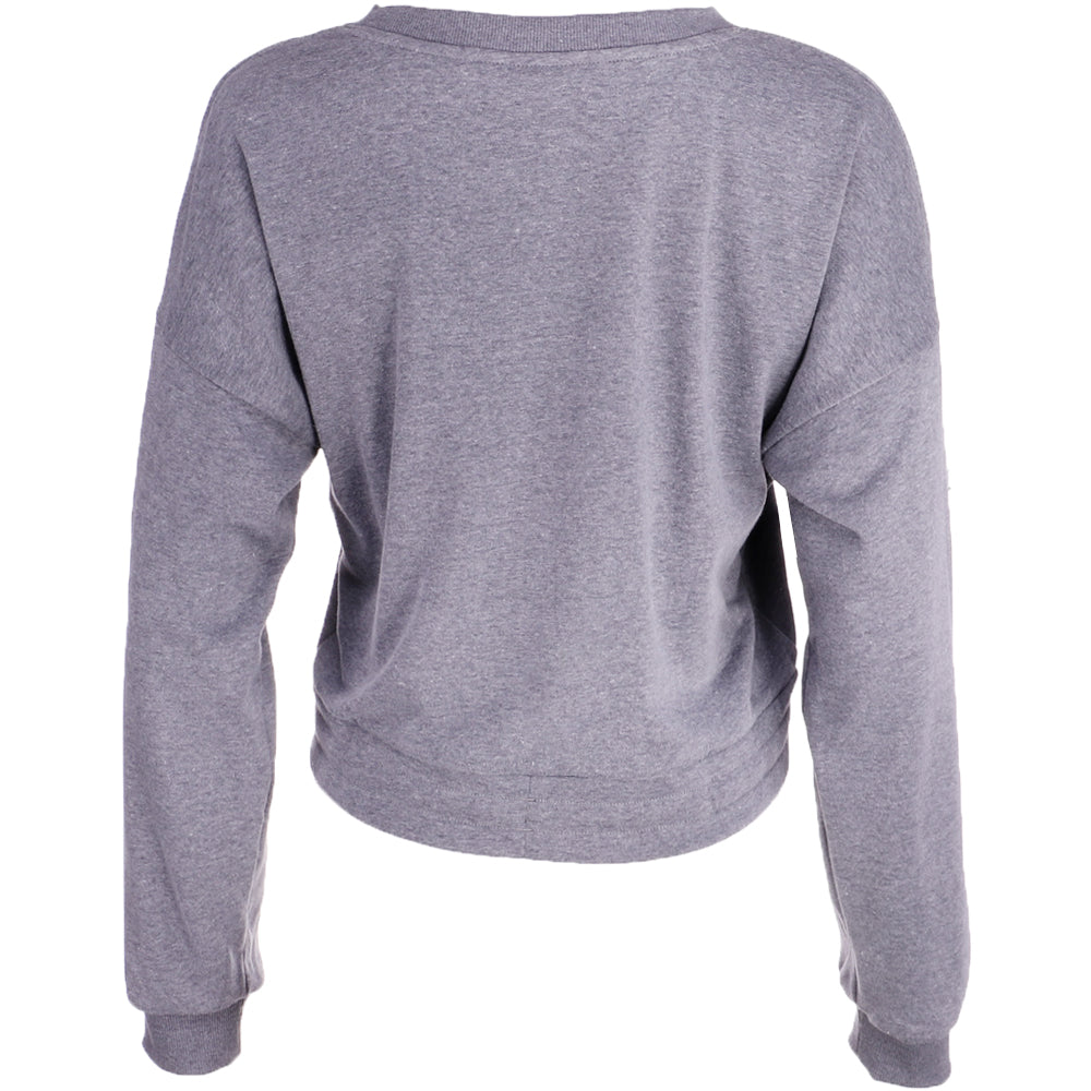 French Terry Crew Neck Drawstring Sweatshirt