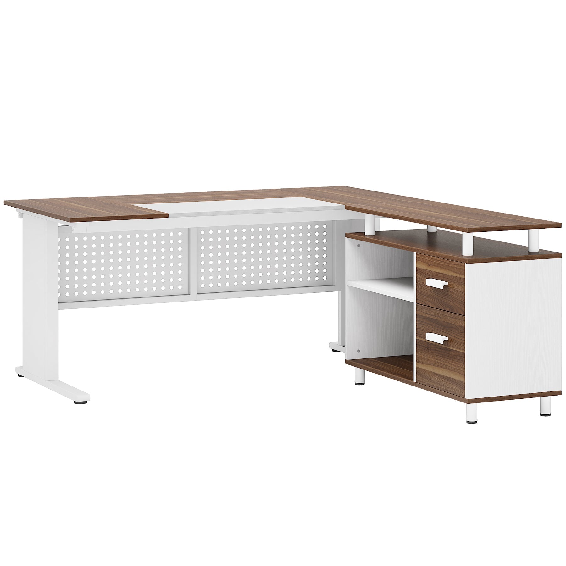 Industrial L-Shaped Desk, 63