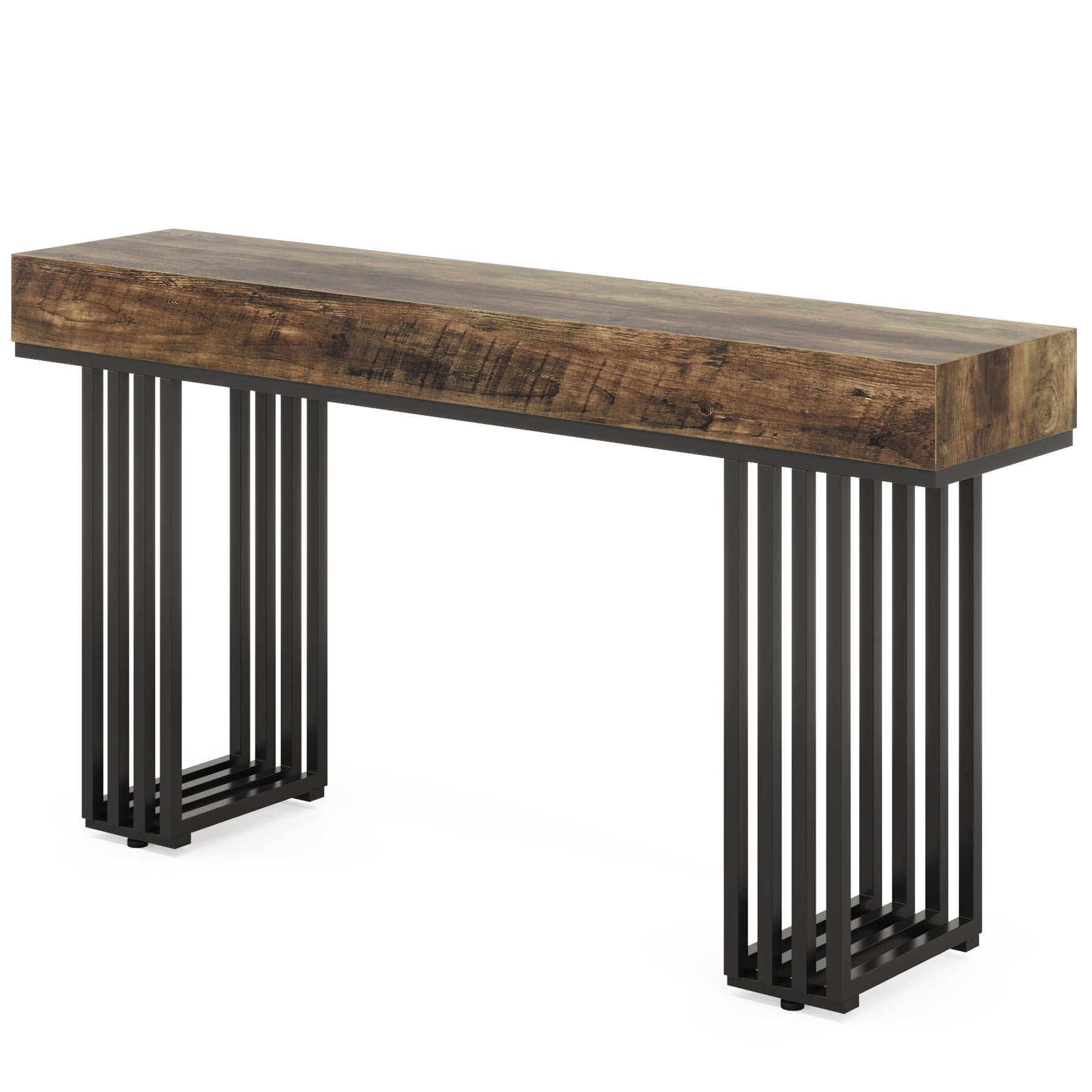 55-inch Console Table, Modern Entryway Table with Metal Legs